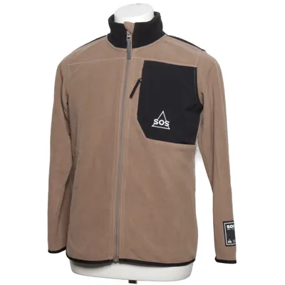 Fleecejacka (Beige, Svart) från SOS Återvunnen polyester