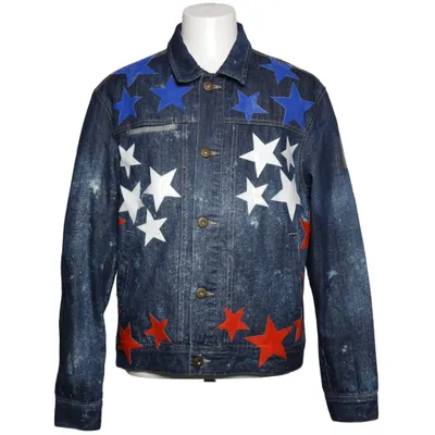 Jeansjacke (Blau, Weiß, Rot) von Nil+Mon Baumwolle