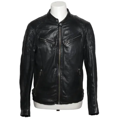 Leren jack (Zwart) van Gipsy Katoen, Leer, Polyester