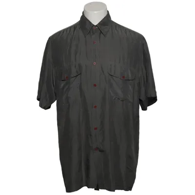 Chemise à manches courtes (Gris) Soie
