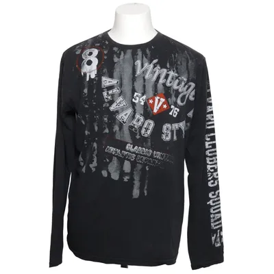 Langærmet t-shirt (Sort) fra Alvaro