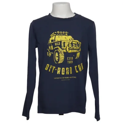 Langærmet t-shirt (Blå, Gul) fra Lamino Bomuld, Elastan