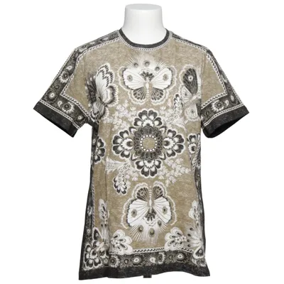 T-shirt (Grøn, Sort, Hvid) fra Christian Dior Bomuld, Linned