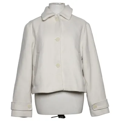 Jacka (Beige, Vit) från H&M Polyester, Ull