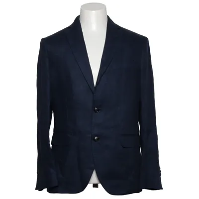 Blazer (Blue) from Massimo Dutti Cotton, Linen, Polyester