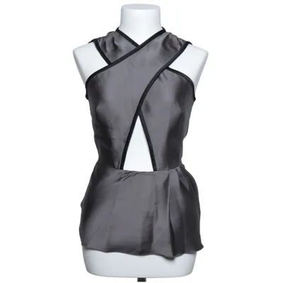 Top (Gray, Black) from Prada Acetate, Polyester, Silk