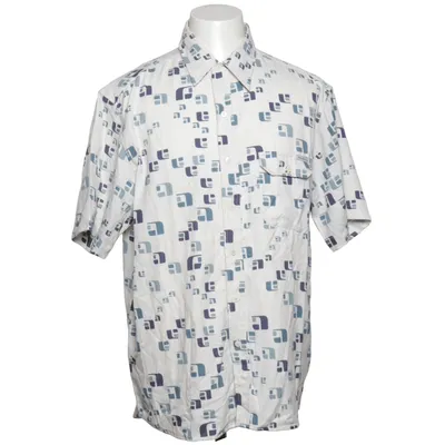 Chemise à manches courtes (Blanc, Bleu) de Rusty Polyester, Viscose