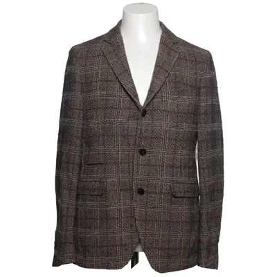 Blazer (Grau, Braun) von Brecd's Acetat, Acryl, Alpakawolle, Baumwolle, Polyamid, Polyester, Viskose
