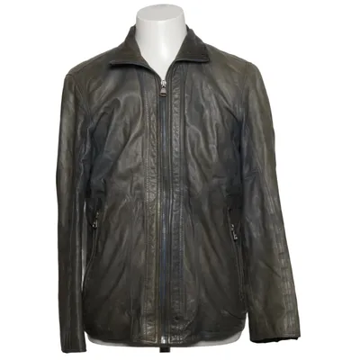Veste en cuir (Gris) de Andrew Marc Cuir, Polyester