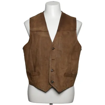 Leather vest (Brown) from Gino Bellini