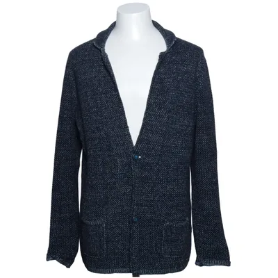 Cardigan (Blue, Gray) from Engbers Cotton