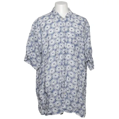 Short sleeve shirt (Blue, White) from Tom Rusborg Linen