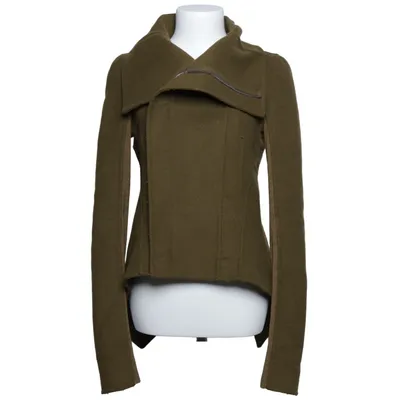 Biker jacket (Green) from Rick Owens Cupro, Polyamide, Wool