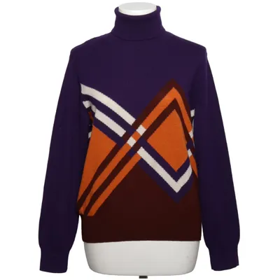 Polotröja (Lila, Orange, Vit) från Dries van Noten Kashmir, Merinoull