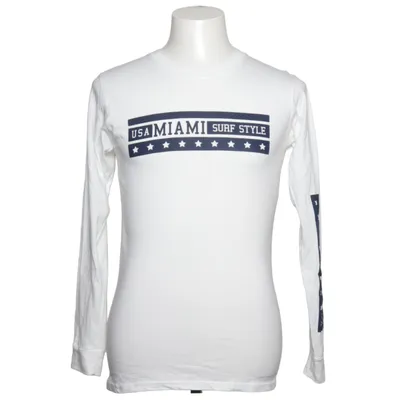 Langarmshirt (Weiß, Blau) von Surf Style Baumwolle
