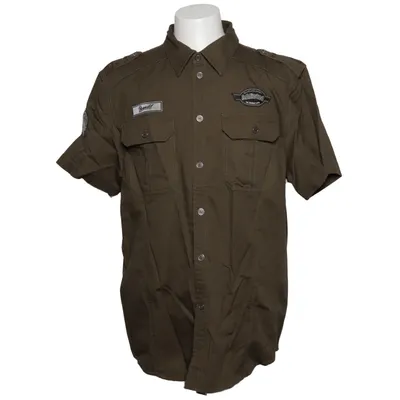 Korte mouwen shirt (Groen) van Brandit Katoen