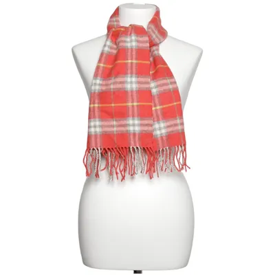 Halsduk (Röd, Flerfärgad) från Burberry Kashmir, Merinoull