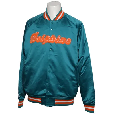 Collegejacka (Grön, Orange, Vit) från Mitchell & Ness Bomull, Polyester