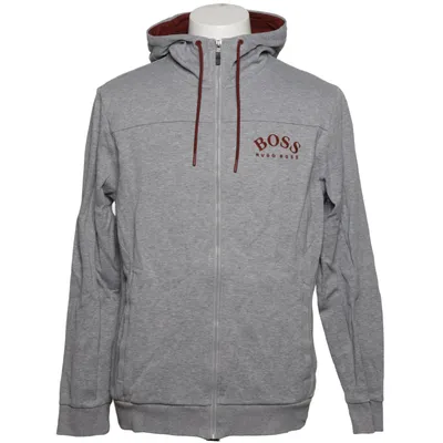 Hoodie (Gray, Red) from Hugo Boss Elastane, Polyamide, Recycled cotton