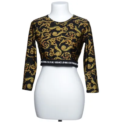 Crop top (Svart, Guldfärgad) från Versace Jeans Couture Elastan, Polyamid