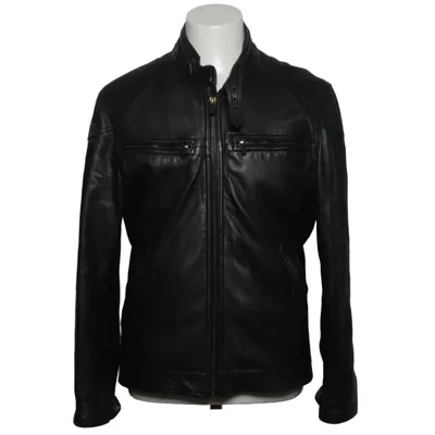 Leather jacket (Black) from Massimo Dutti Leather