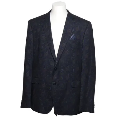 Blazer (Blauw, Meerkleurig) van Gents Polyester, Viscose