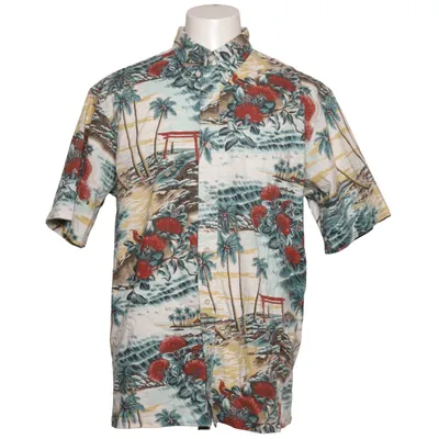 Kurzarmhemd (Weiß, Grün, Mehrfarbig) von Reyn Spooner Baumwolle, Polyester