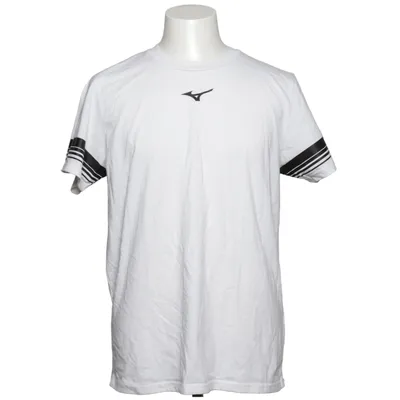 T-shirt (Hvid, Sort) fra Mizuno Bomuld, Polyester