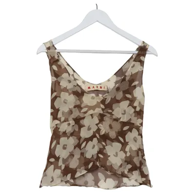 Top (Brown, White) from Marni Silk