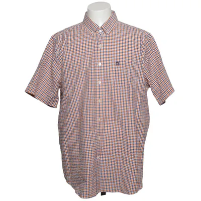 Chemise à manches courtes (Bleu, Orange, Blanc) de Claudio Campione Coton