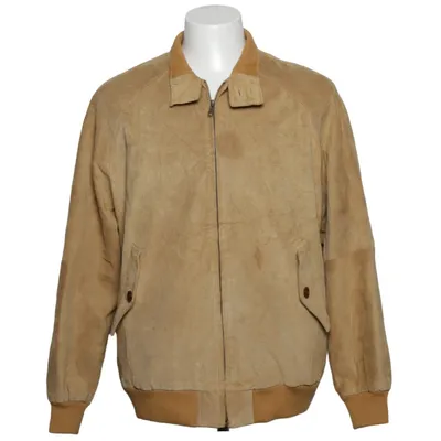 Leather jacket (Beige) from Orvis Leather, Polyester, Viscose