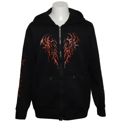 Hoodie (Black, Red) from Romwe Polyester
