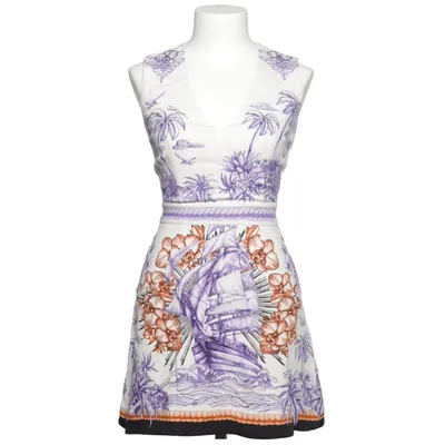Kjole (Hvid, Lilla, Brun) fra Roberto Cavalli Elastan, Polyester, Viscose
