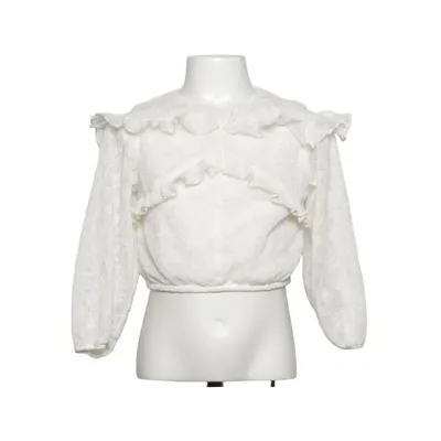Blouse (White) from Zara Cotton, Polyester