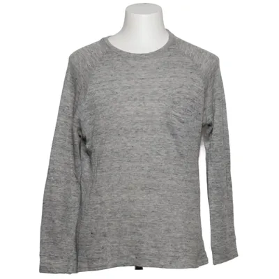 T-shirt à manches longues (Gris) de Wool & Co Coton, Lin, Polyamide
