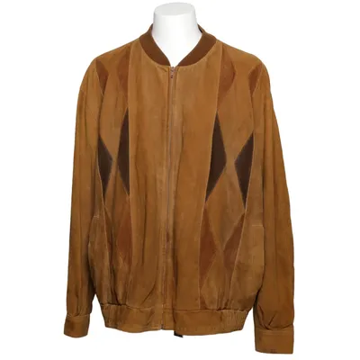 Veste en cuir (Marron) de Detlev Albers Cuir, Viscose