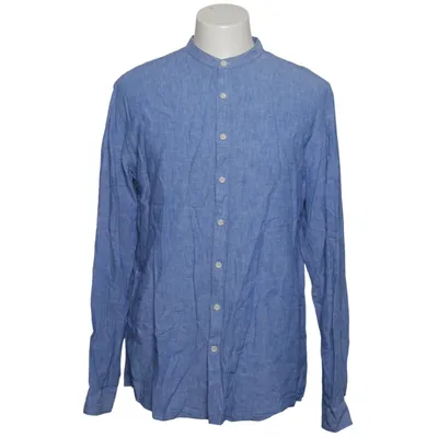 Shirt (Blue) from Lindbergh White Cotton, Linen