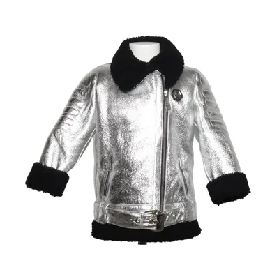 Shearlingjakke (Sølv, Sort) fra Philipp Plein Junior