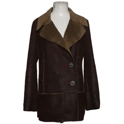 Shearlingjacka (Brun) Polyester, Polyuretan