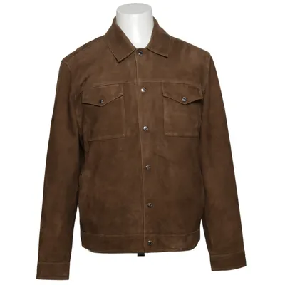 Læderjakke (Brun) fra Reiss Læder, Polyester
