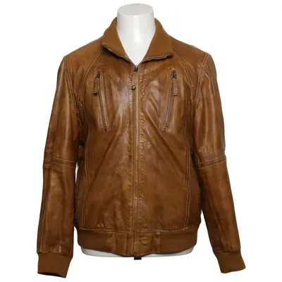 Leather jacket (Brown) from Trapper Cotton, Leather