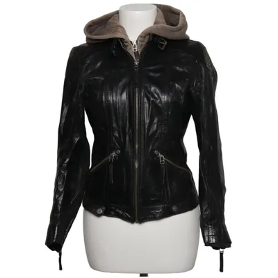 Leren jack (Zwart, Bruin) van Spicy