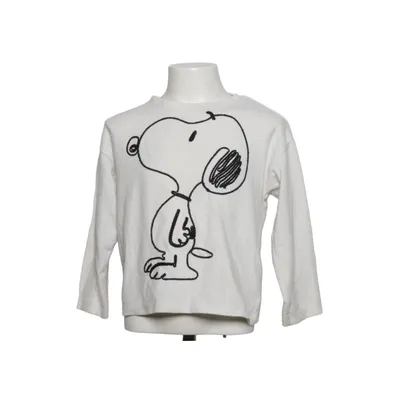 Langærmet t-shirt (Hvid, Sort) fra Zara x Peanuts Elastan, Polyester, Viscose