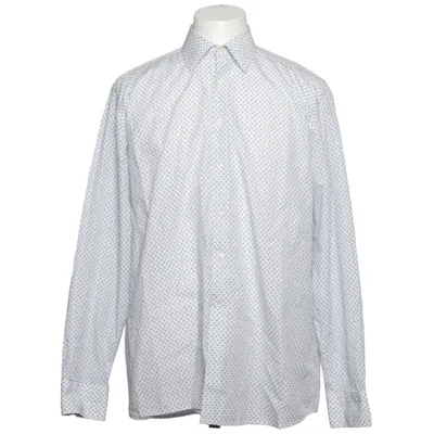 Shirt (Wit, Blauw) van Kuhn Maßkonfektion Katoen