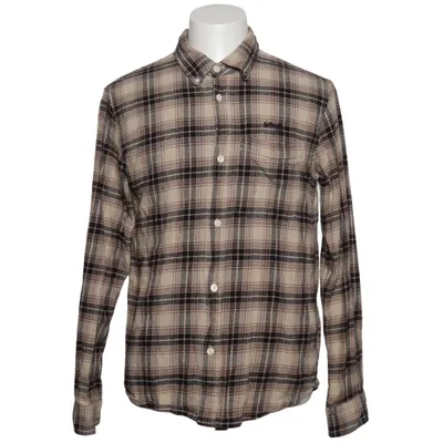 Flannel shirt (Beige, Black, Brown) from Schott NYC Cotton