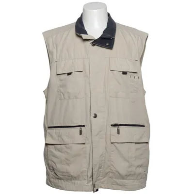 Outer vest (Beige) from Roger Kent Cotton, Polyester