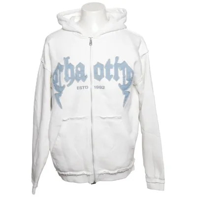 Hoodie (White, Blue) from Black Squad Cotton, Polyester