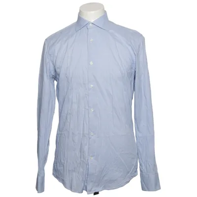 Shirt (Blue, White) from Doppelgänger Cotton