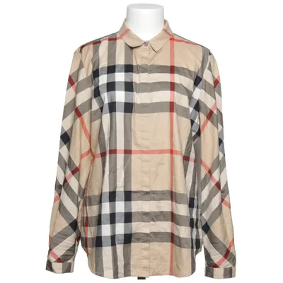 Skjorta (Beige, Svart, Röd) från Burberry Bomull, Elastan