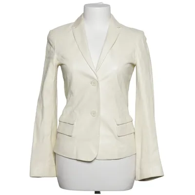 Blazer (Wit) van Jil Sander Katoen, Leer